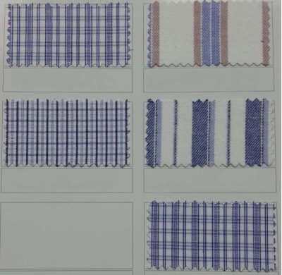 SX- YAXG 淺蘭格40/2*30/90*60 蘭黑條單面絨16*16/72*60 耐漂白水 耐氯漂 制服 Anti bleaching bleaching resistant 45度照